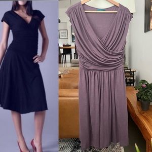 Anthropologie Velvet by Graham and Spencer Faux Wrap Flowy Dress